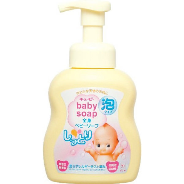 Увлажняющая молочная детская пенка COW 2 в1 для волос и тела с 1-х дней жизни (Без слез) Kewpie 400 мл.