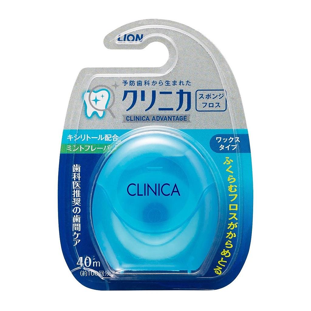 Нить-флосс LION Clinika sponge floss на основе воска с натуральным подсластителем 40 м