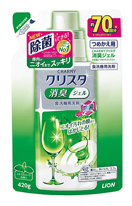 Гель для посудомоечных машин LION  Cristal с мятно-цитрусовым ароматом, 420 гр