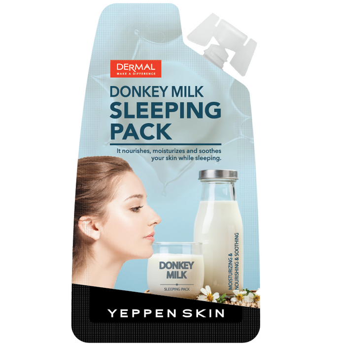 Маска для лица YEPPEN SKIN DERMAL ночная ослиное молочко, 20 гр.