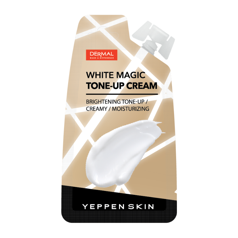 Увлажняющая крем-основа Yeppen Skin для выравнивания тона и сияния кожи лица (прозрачный белый тон), 15 гр.