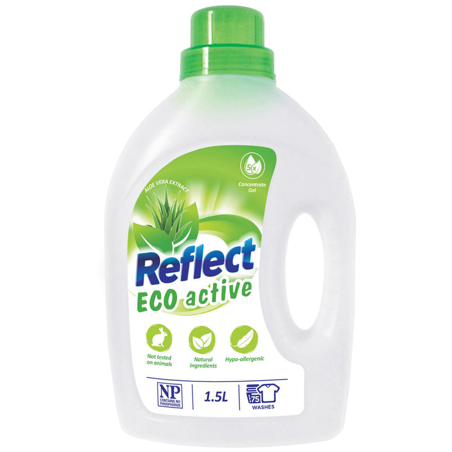 Универсальный концентрированный гель Reflect ECO Active для стирки белого и цветного белья 1,5 л