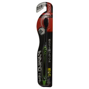 Зубная щетка DENTALPRO с компактной головкой со щетинками с коллоидной керамикой Black (жесткая), C13, блистер, 1 шт.