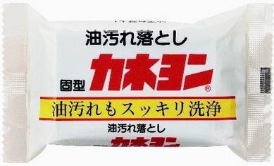 Хозяйственное мыло  KANEYO с абразивами для удаления масляных пятен с одежды, аромат мяты, брикет 110 гр