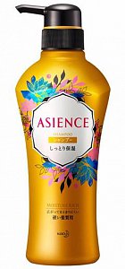 Увлажняющий шампунь для волос с медом и протеином жемчуга KAO Asience, цветочный аромат, диспенсер 450 мл