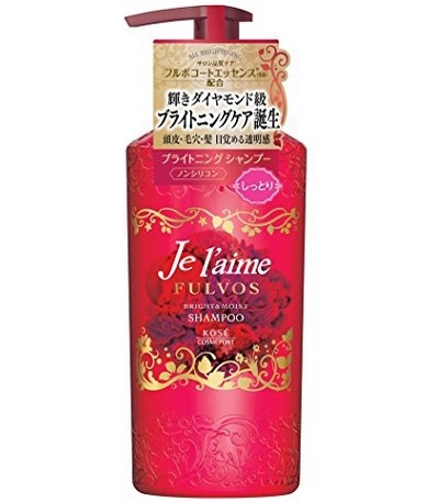Шампунь для всех типов волос Сияние и Увлажнение KOSE COSMEPORT Je l'aime Fulvos, цветочно-фруктовый аромат, диспенсер 500 мл