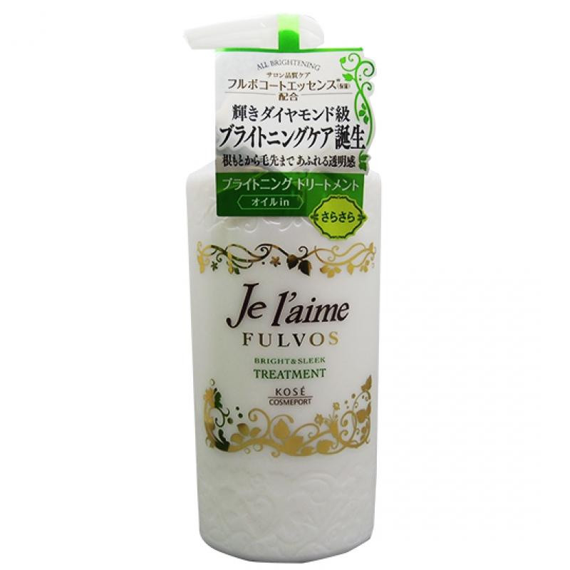 Тритмент для всех типов волос Сияние и Гладкость KOSE COSMEPORT Je l'aime Fulvos, травяной аромат, диспенсер 500 мл