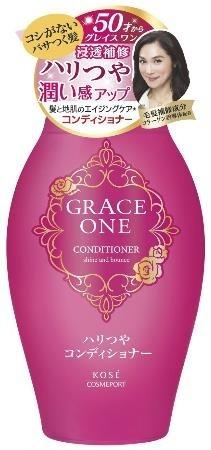 Тритмент для волос Упругость и сияние после 50 лет KOSE COSMEPORT Grace One, с ароматом роз и фруктов, диспенсер 400 мл