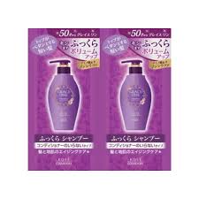 Шампунь для волос Объем и гладкость после 50 лет KOSE COSMEPORT Grace One без силикона, с ароматом роз и фруктов, пробник 2 шт. х 10 мл