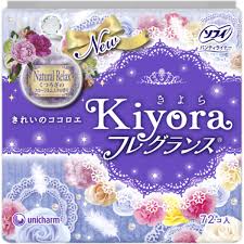 Ежедневные гигиенические прокладки с цветочным ароматом UNICHARM Sofy Kiyora, 14 см, 72 шт.