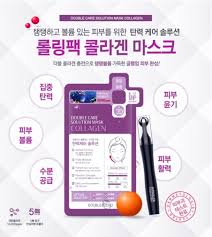 Натуральная тканевая маска DOUBLE &amp; ZERO для увлажнения и питания кожи  с роллером, 10 шт.* 30 г