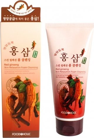 Пенка для умывания FoodaHolic red ginseng foam cleansing с экстрактом Красного Женьшеня (для всех типов кожи) 180 мл