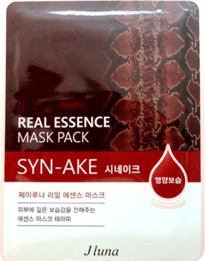 Антивозрастная омолаживающая тканевая маска салфетка для лица JUNO Jluna (Змеиный пептид) 25 г