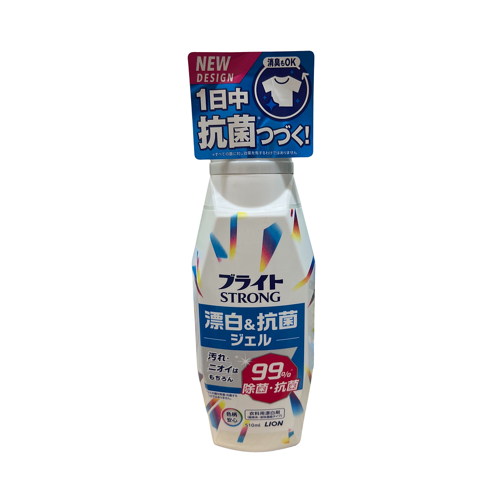 Гель-отбеливатель кислородный LION для стойких загрязнений Супер яркость (с антибактериальным эффектом Bright STRONG) 510 мл