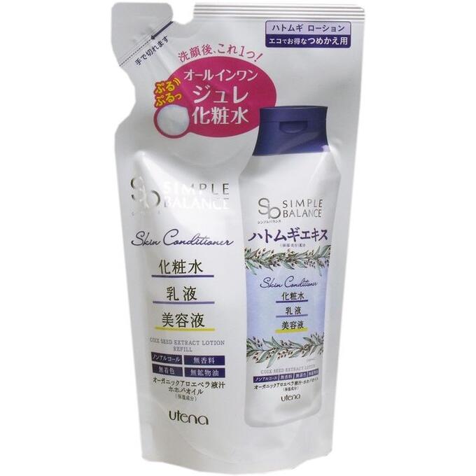 Комплексный лосьон Utena Simple Balance для утреннего ухода за кожей лица 3в1 (лосьон + молочко + сыворотка) глубоко увлажняющий, МУ, 220 мл
