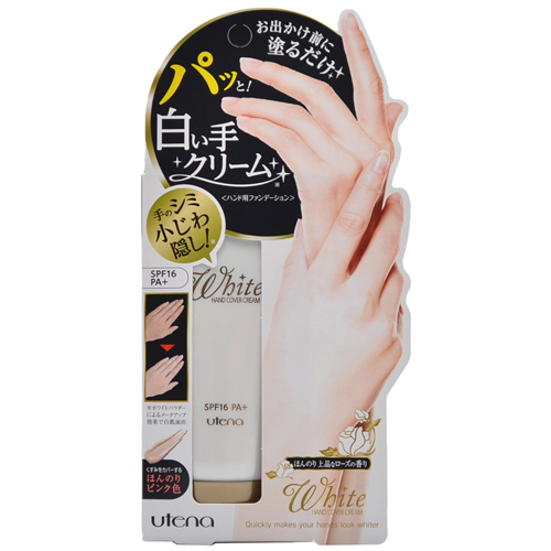 Крем для рук Utena, придающий натуральный оттенок коже с SPF 16 PA+ (защитный, увлажняющий), 50 гр