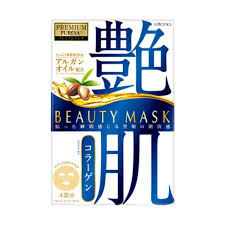 Косметическая маска для лица Utena Premium Puresa  с аргановым маслом, коллагеном и пролином 1 шт.*28 мл.