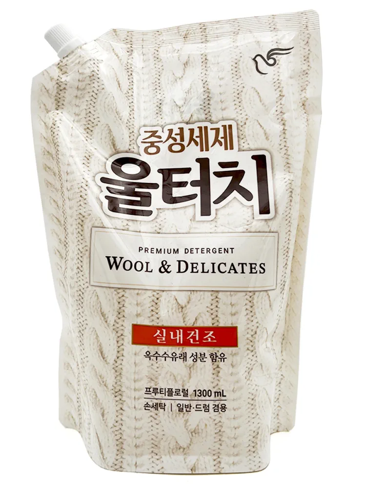 Гель для стирки PIGEON Wool Touch Soft Pearl шерстяных и деликатных тканей, запасной блок, 1,3 л