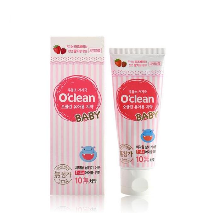 Детская зубная паста Mukundhwa (со вкусом клубники и малины с 1 года до 4 лет), 60 г