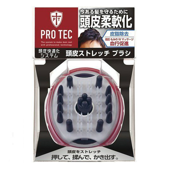 Массажная щетка LION с резиновыми пальчикам для мытья волос и кожи головы, средней жесткости,1 шт.