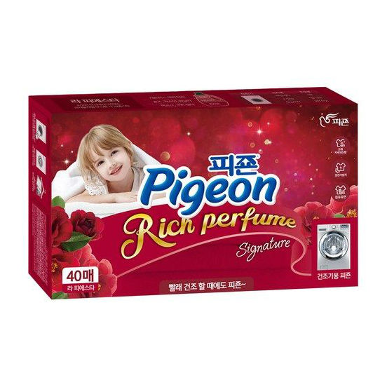 Салфетки-кондиционер для белья PIGEON для сушильных машин, аромат Фиеста, 40 шт