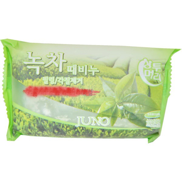 Косметическое мыло пилинг JUNO Sangtumeori для всех типов кожи (зеленый чай), 150 г