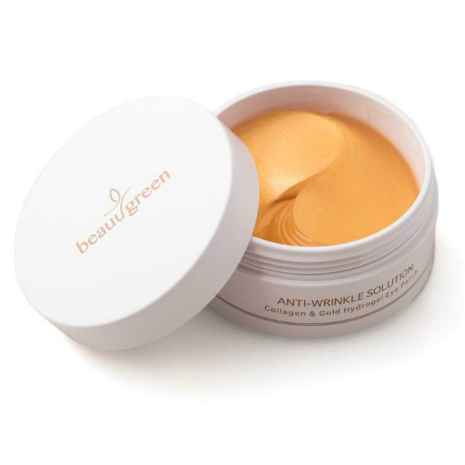 Гидрогелевые патчи вокруг глаз BEAUUGREEN для всех типов кожи (Коллаген и золото) 60 шт