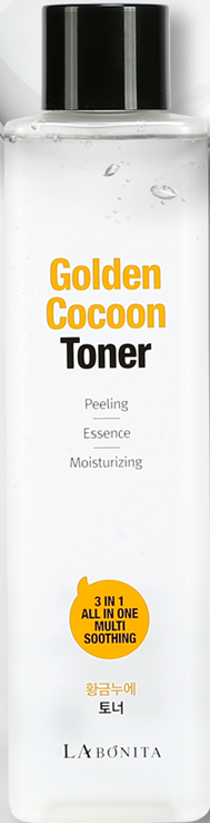 Антивозрастной омолаживающий тонер для лица LABONITA Golden Cocoon Toner 3в1, 340 мл
