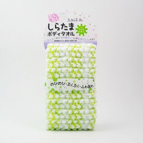 Массажная мочалка для тела AISEN мягкая, лайм и лимон, 20х100 см, мягкая упаковка 1 шт