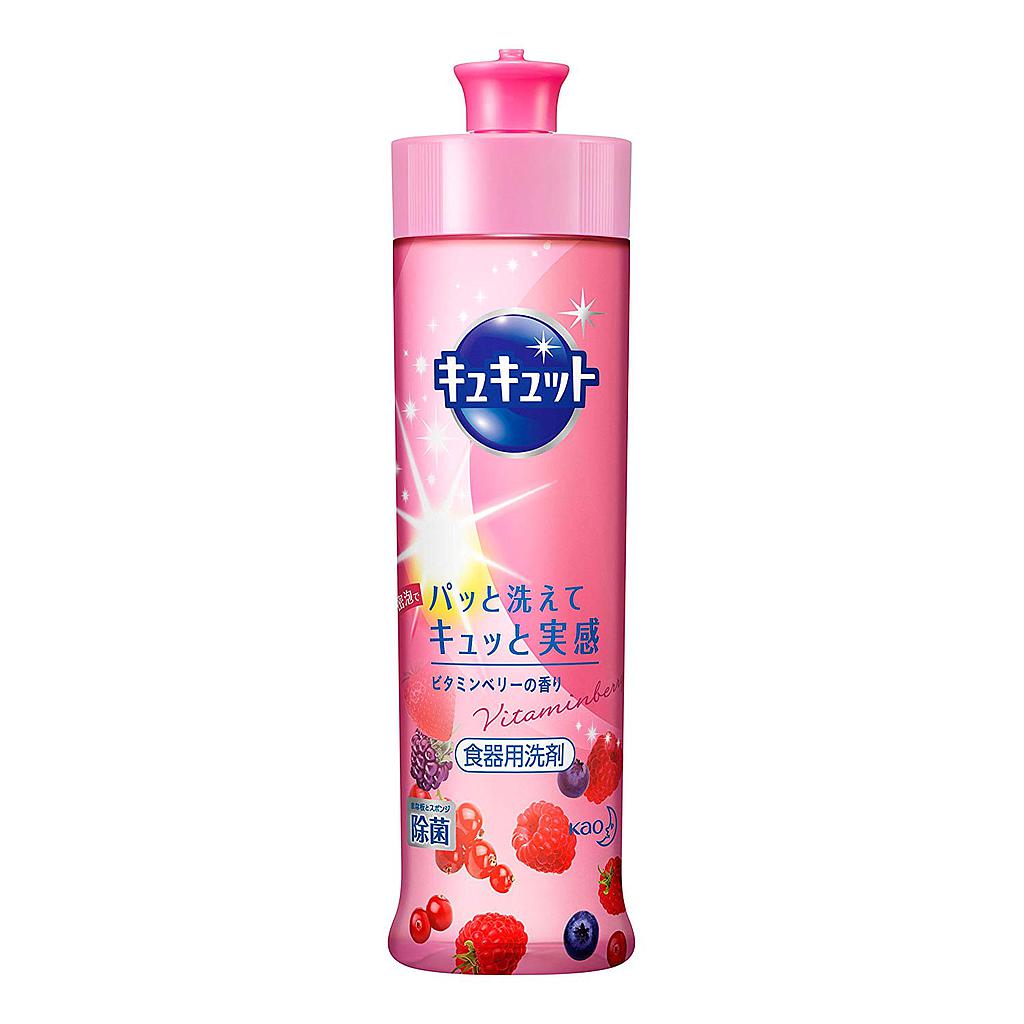 Средство для удаления жира, мытья посуды, овощей и фруктов КAO CuCute с ароматом ягод, 240 мл