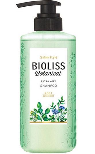 Шампунь для придания объема волосам KOSE COSMEPORT Salon Style Bioliss Botanical, свежий цитрусовый аромат, диспенсер 480 мл