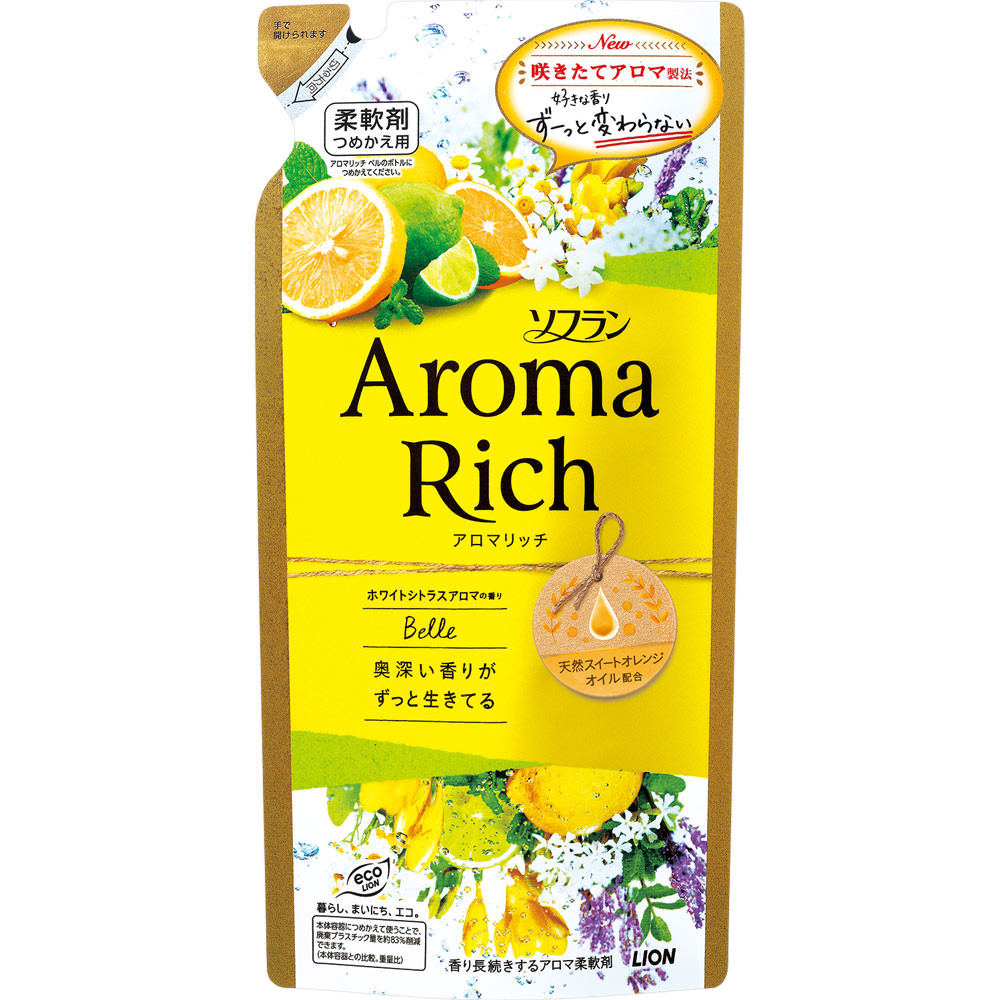 Кондиционер для белья LION AROMA Rich Belle / Белл мужской аромат, 400 мл