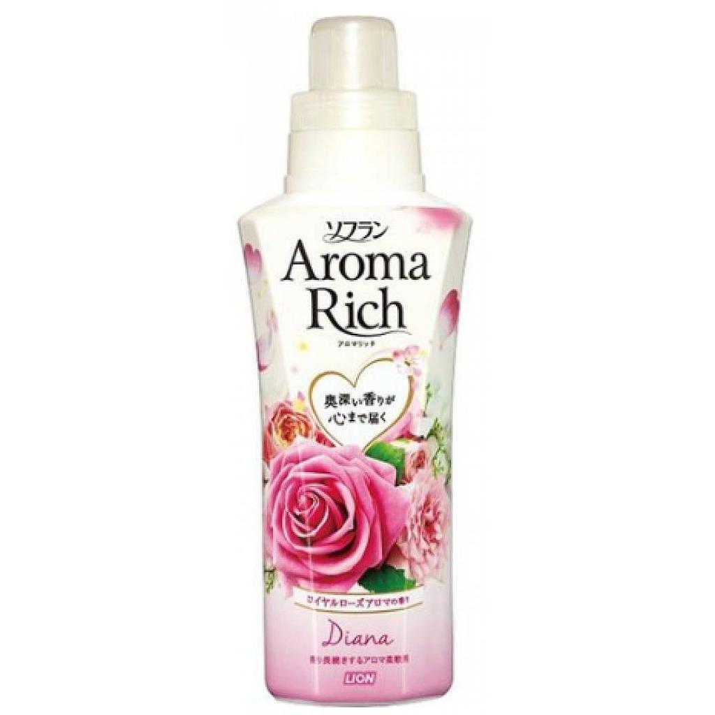 Кондиционер для белья LION Aroma Rich Diana / Диана с ароматом натуральных масел 520 мл