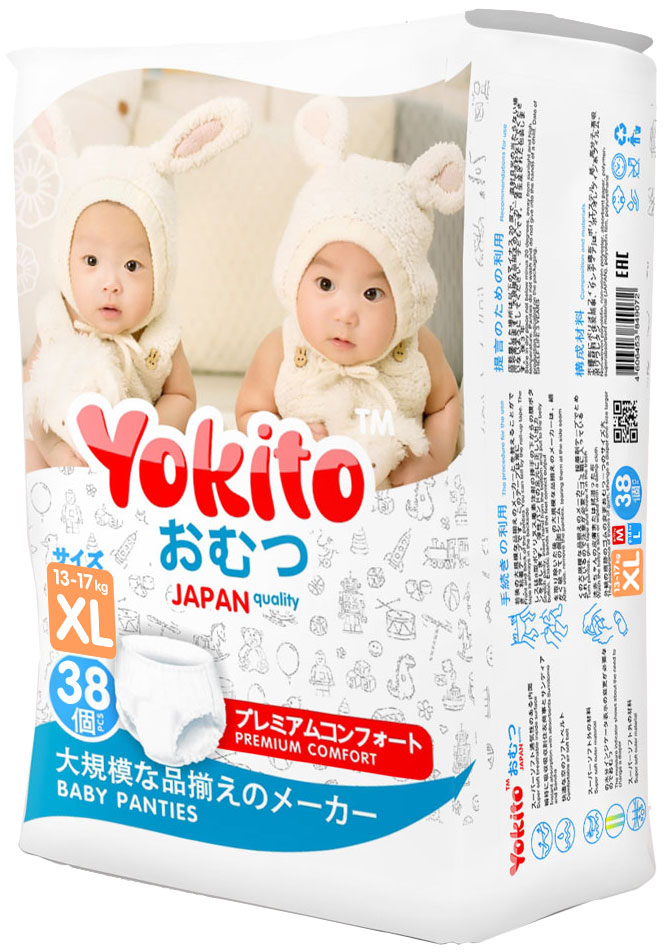 Трусики-подгузники Yokito Premium XL (12+ кг) 34 шт.