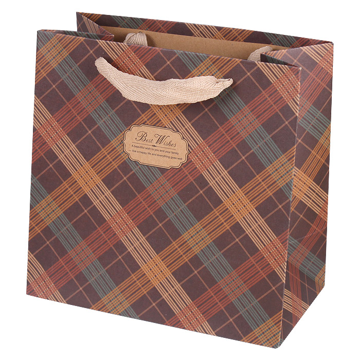 Пакет подарочный 20*20*11 см Darvish ассорти крафт, 1 шт.