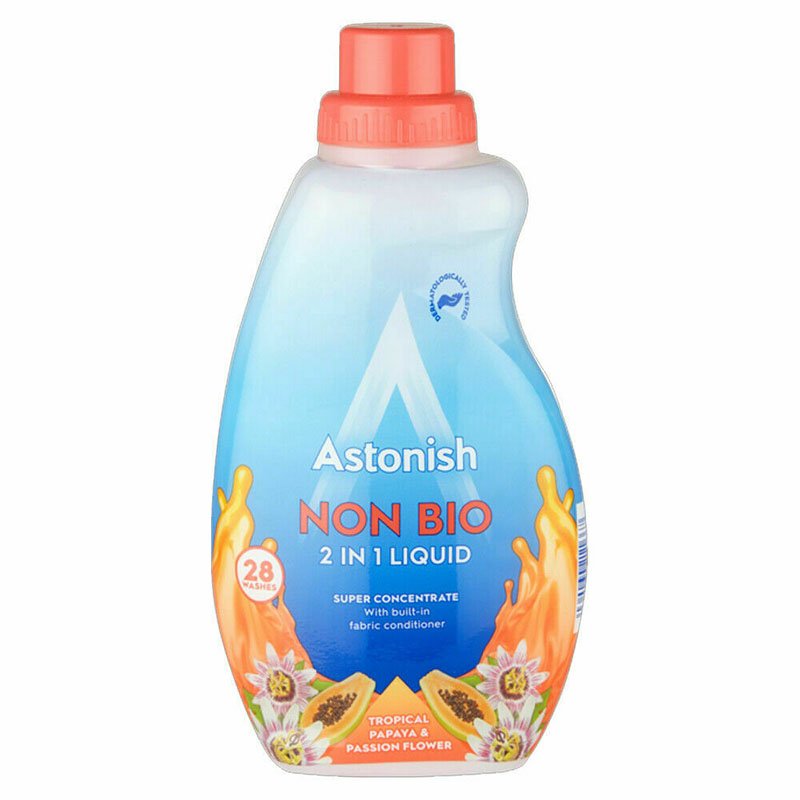 Жидкость для стирки Astonish Non Bio 2 в 1 Тропическая папайя и пасифлора, 28 стирок 840 мл