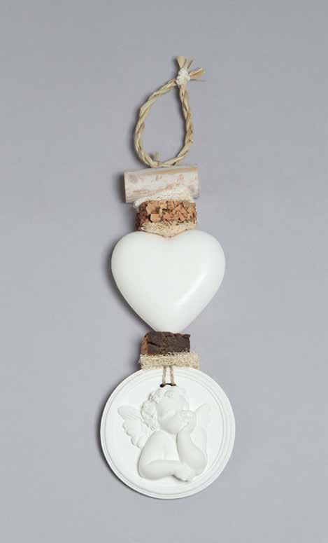 Тресс-саше декоративное Label Provence Nature (Сердце белое с медальоном), 1 шт.