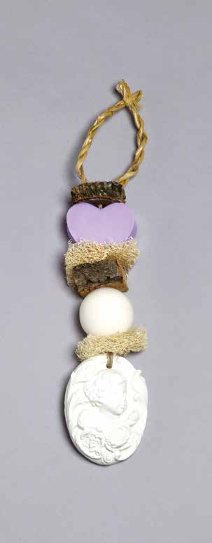 Тресс-саше декоративное Label Provence Nature (Сердечко лавандовое с белым шаром, цветок котона с ангелом), 1 шт.