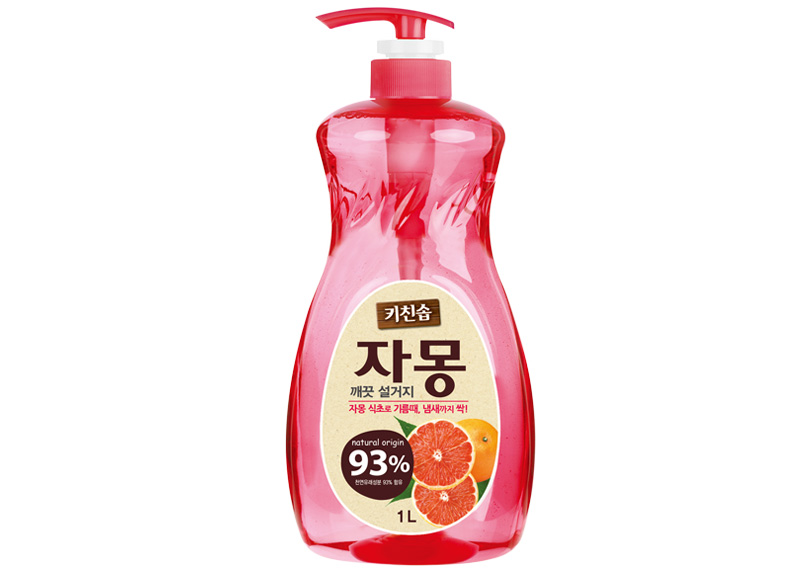 Премиальное антибактериальное средство MUKUNGHWA для мытья посуды в холодной воде Сочный грейпфрут, 1 л
