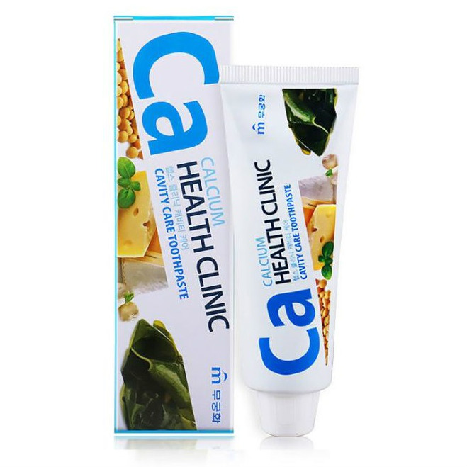 Зубная паста MUKUNGHWA «Calcium Health Clinic» с кальцием для профилактики кариеса, 100 гр