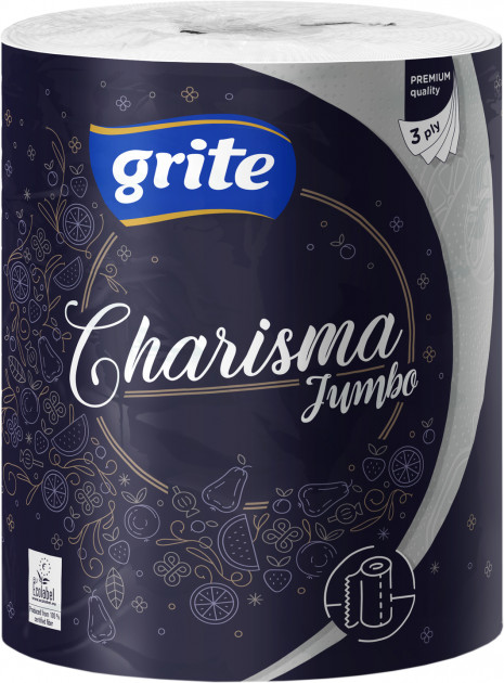 Бумажные полотенца Grite Charisma Jambo 72 м 3 слойные 1 рулон