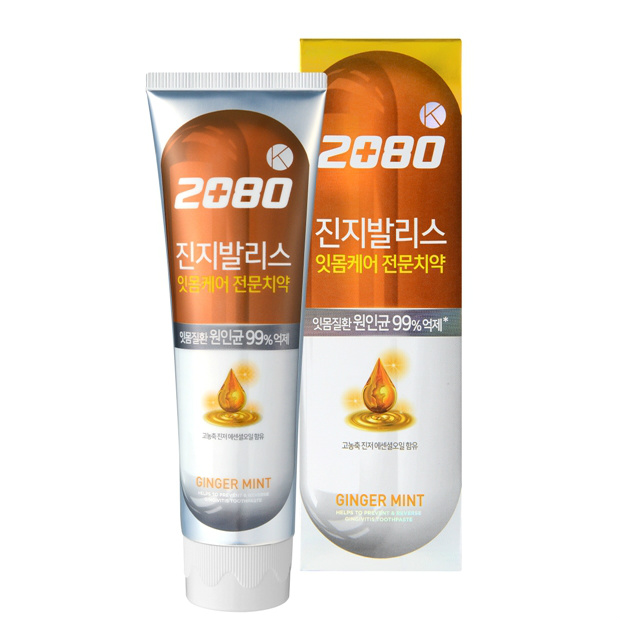 Зубная паста Kerasys Dental Clinic 2080 желтая с гинко билоба, 100 гр