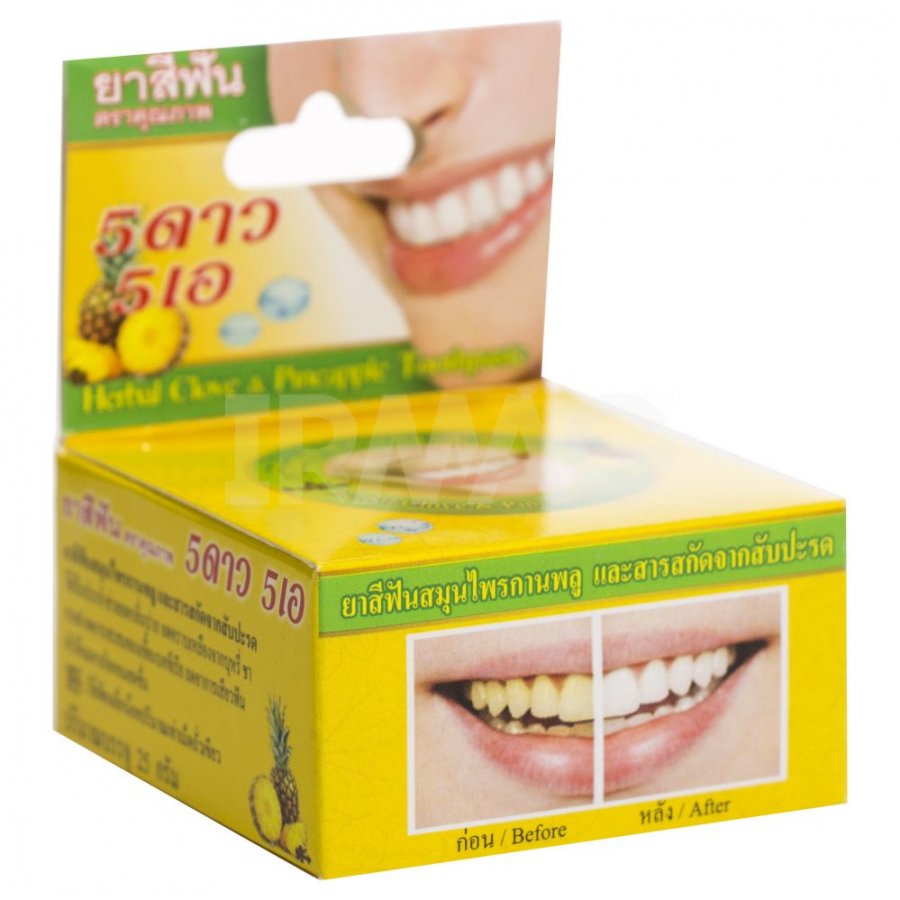 Травяная зубная паста  5 Star Cosmetic с экстрактом ананаса, 25 гр