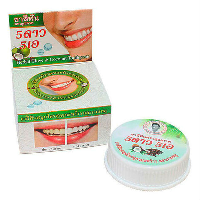 Травяная зубная паста 5 Star Cosmetic с экстрактом кокоса, 25 гр