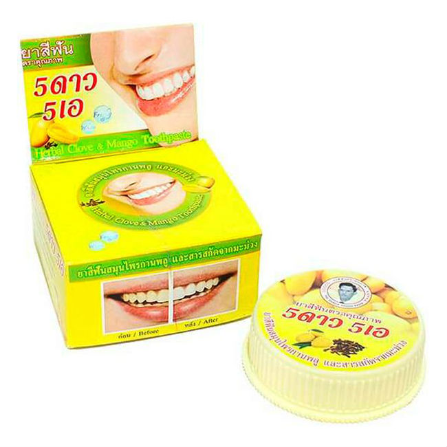 Травяная зубная паста 5 Star Cosmetic с экстрактом манго, 25 гр