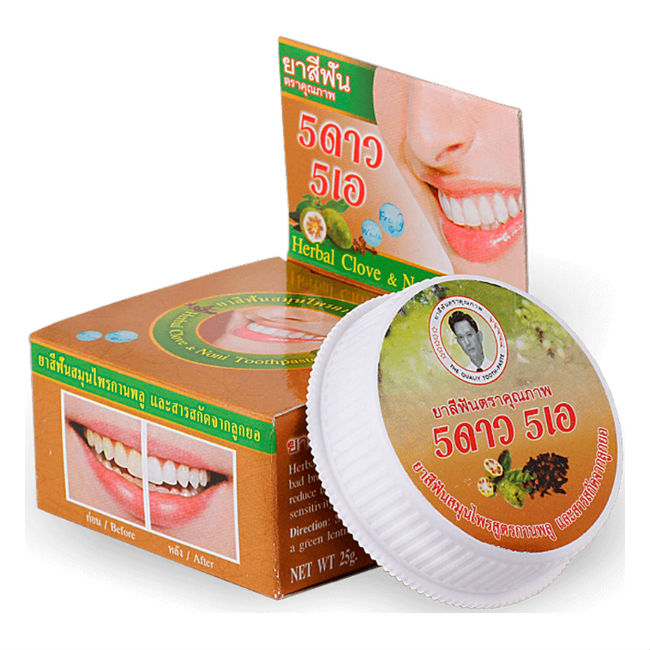 Травяная зубная паста 5 Star Cosmetic с экстрактом нони, 25 гр