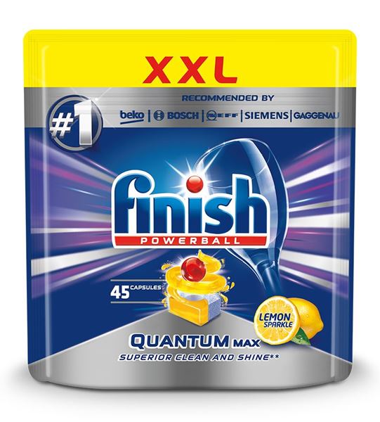 Таблетки для посудомоечных машин Finish Quantum Max, 45 шт.