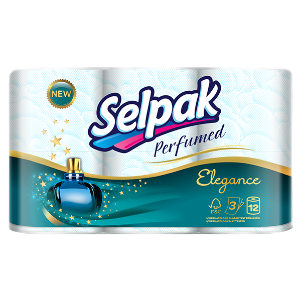 Туалетная бумага Selpak Elegance 12 рулонов, 3 слоя