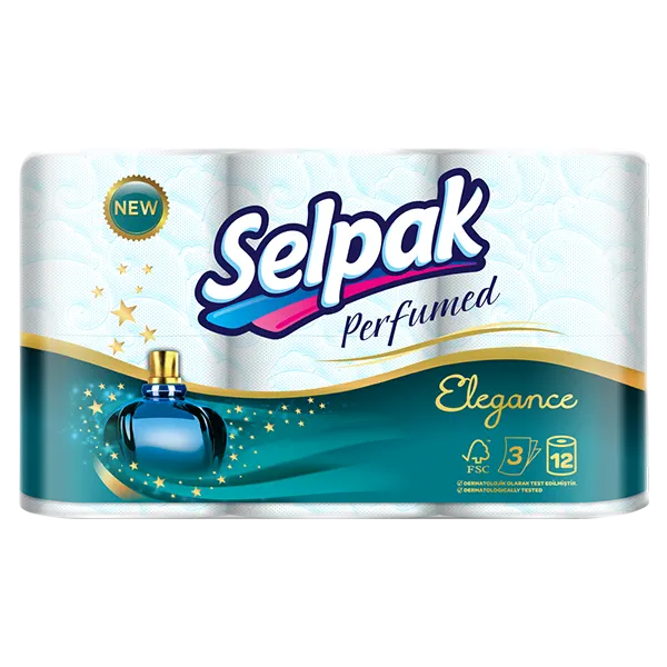 Туалетная бумага Selpak Elegance 12 рулонов, 3 слоя