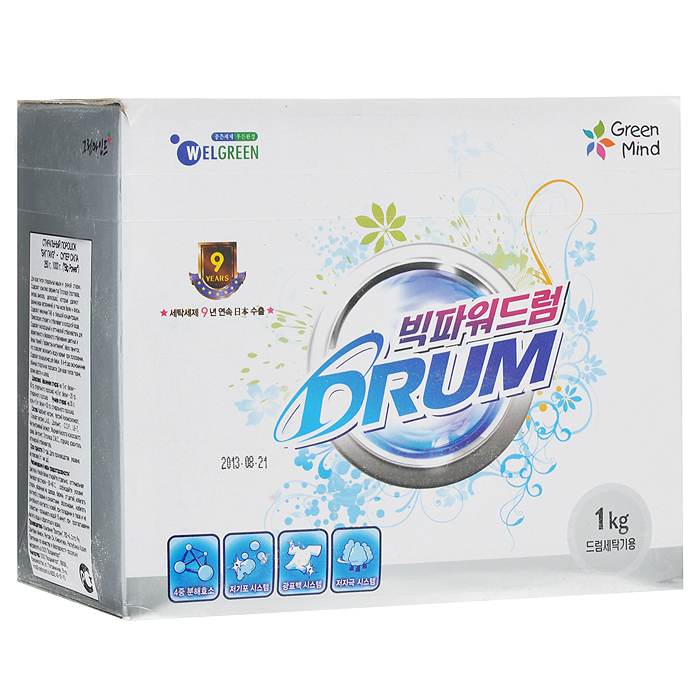 Стиральный порошок WG Big Power (концентрированный, ферментный, для автоматических стиральных машин) 1 кг.